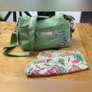 Ju-Ju-Be x Roots Embroidered Bird Jade Hobobe Crossbody Bag